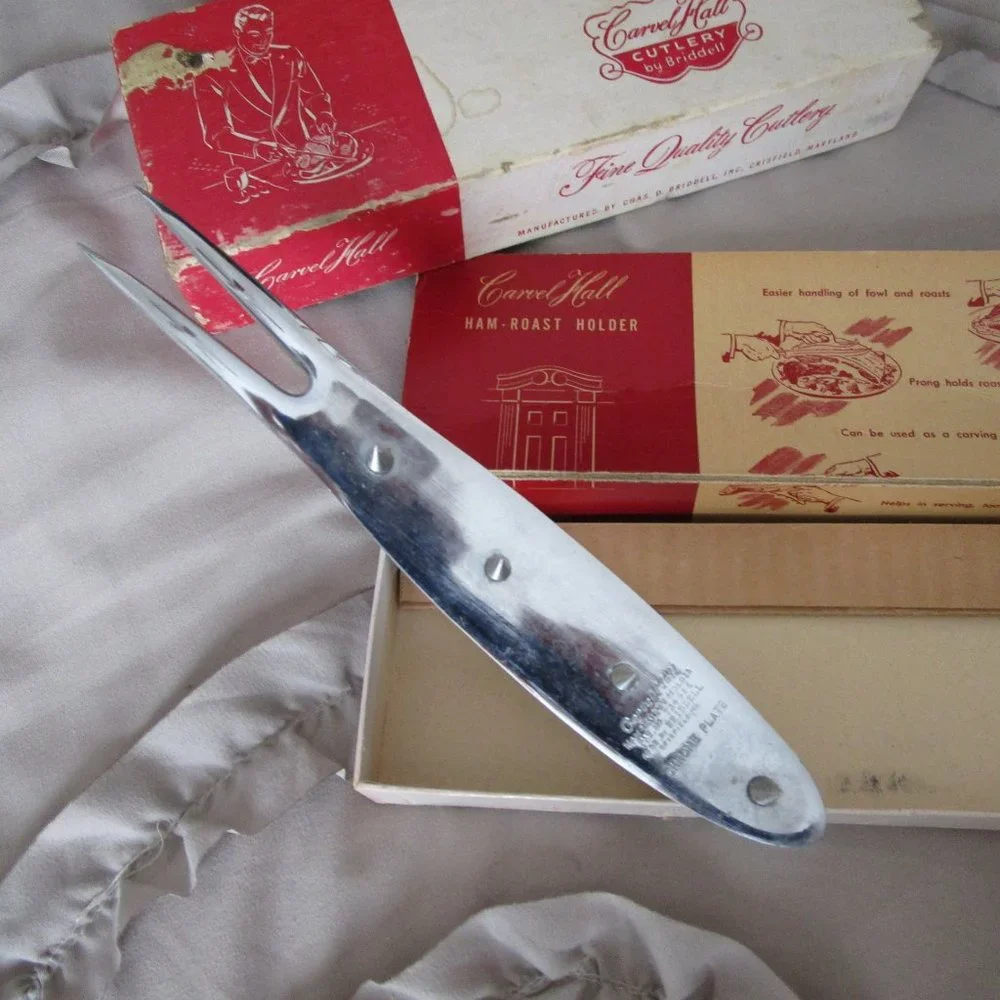 vintage stainless steel meat handle